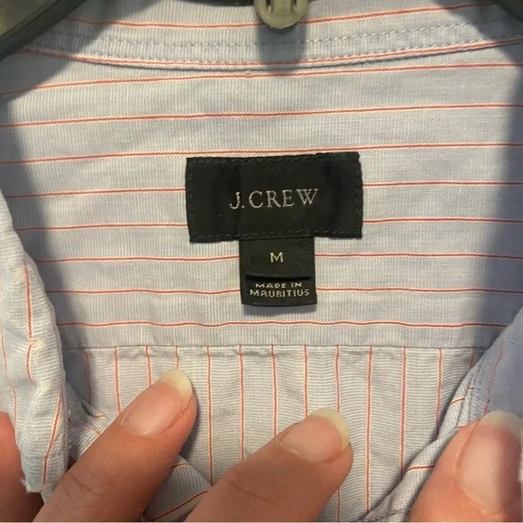 J.Crew Men’s Button Down Shirt Size Medium Slim Pin Stripe Preppy - Picture 2 of 10